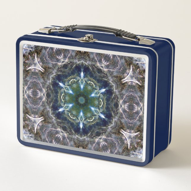 Folk Mandala  Metal Lunch Box (Front)