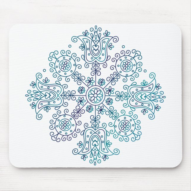 Folk Mandala Mouse Mat (Front)