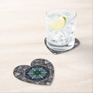 Folk Mandala Square Paper Coaster