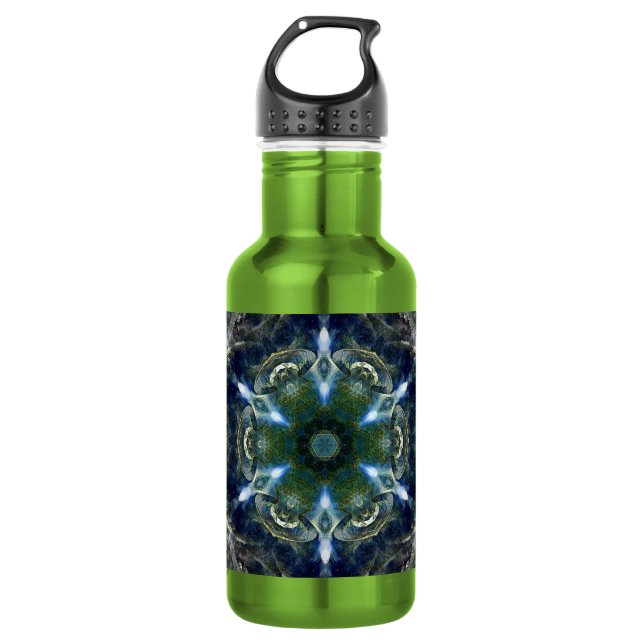Folk Mandala  Stainless Steel Water Bottle (Front)
