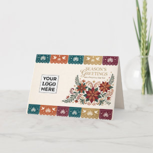 Folk Mexican Seasonal Greetings Business Corporate Holiday Card