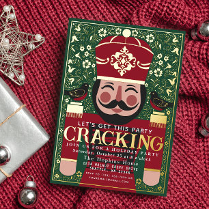 Folk Nutcracker Cracking Christmas Holiday Party