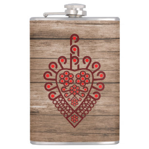 Folk pattern of Polish highlanders - Parzenica Hip Flask