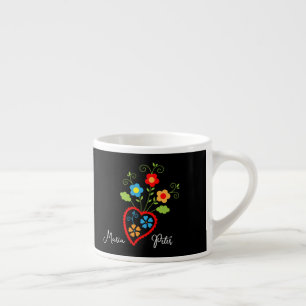 Folk portuguese blooming heart mug