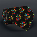 Folk portuguese blooming heart pattern tie<br><div class="desc">This Portuguese folk romantic heart with flowers pattern is inspired by the old Portuguese girly tradition of sewing and embroidering handkerchiefs for their boyfriends, or potential boyfriends, with hearts and flowers. It's perfect for all occasions you want to celebrate love, especially romantic love, or a couple’s wedding anniversary. This blooming...</div>