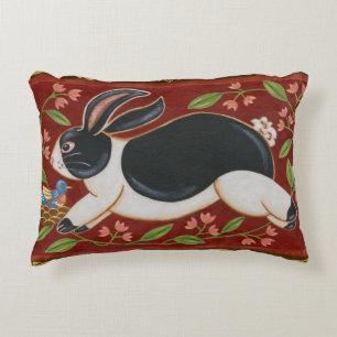 Folk Rabbit Decorative Cushion