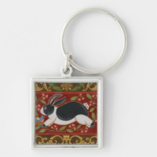 Folk Rabbit Key Ring