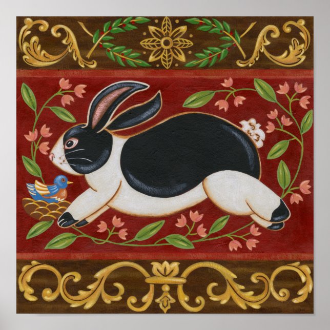 Folk Rabbit Poster (Front)