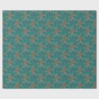 Folk Rabbits Wrapping Paper