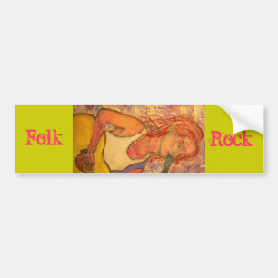 folk rock girl bumper sticker