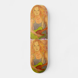 folk rock girl playin' electric skateboard