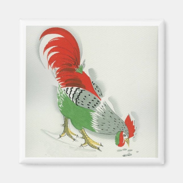 Folk Rooster #2 Magnet (Front)