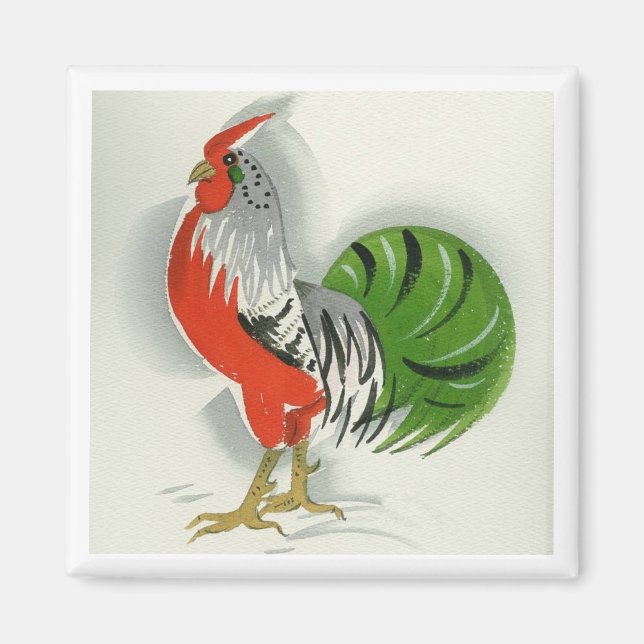 Folk Rooster #9 Magnet (Front)