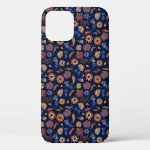Folk Rustic Floral iPhone 12 Case