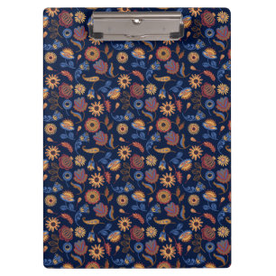 Folk Rustic Floral Clipboard