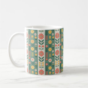Folk Stripes Pattern Coffee Mug