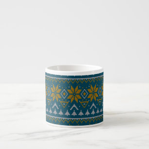 Folk traditional tribal abstract ornamental patter espresso cup