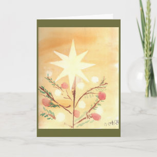 Folkart Christmas Star Card