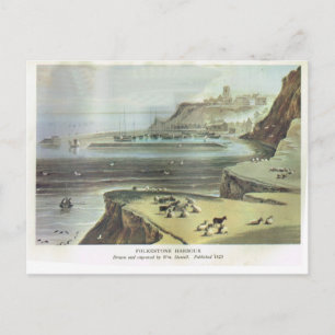Folkestone harbour 1823 postcard