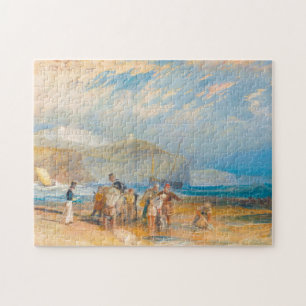 Folkestone Harbour and Coast to Dover sea Jigsaw Puzzle