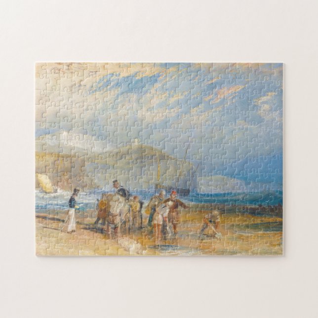 Folkestone Harbour and Coast to Dover sea Jigsaw Puzzle (Horizontal)