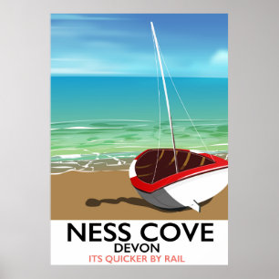 Folkestone Kent, UK vintage deck chair poster