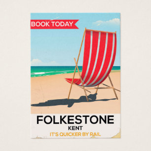 Folkestone Kent vintage seaside poster
