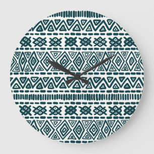Folklore Charm: Traditional Ethnic Ornament Large Clock