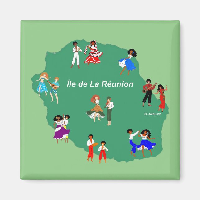 Folklore de l'Île de La Réunion Magnet (Front)