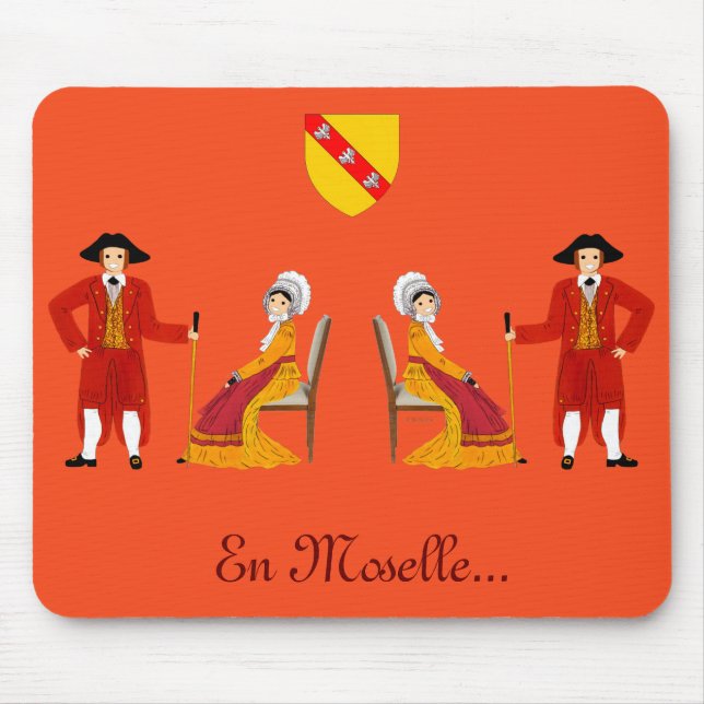 Folklore de Moselle, Lorraine, France  Mouse Mat (Front)