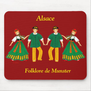 Folklore de Munster, Alsace, France Mouse Mat