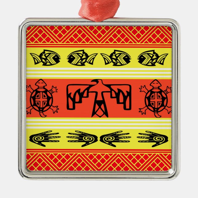 Folklore design metal tree decoration (Front)