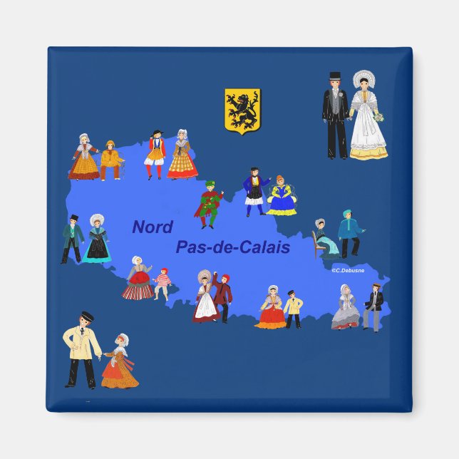 Folklore du Nord Pas-de-Calais, France Magnet (Front)