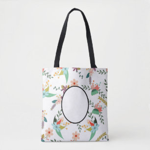 Folklore Florals   Add name, monogram, text GIFTS Tote Bag