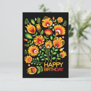 Folklore Happy Birthday Card