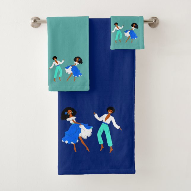 Folklore of Bourbon ( La Réunion ) France Bath Towel Set (Insitu)