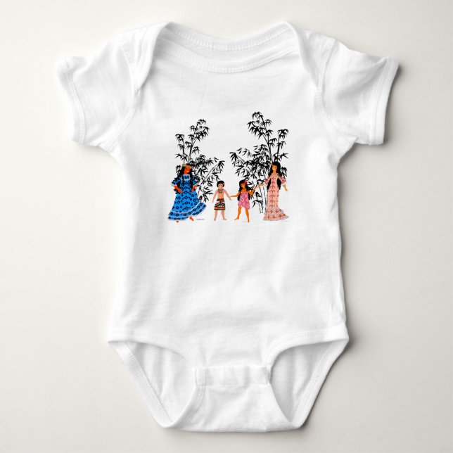 Folklore of French Polynesia Baby Bodysuit (Front)
