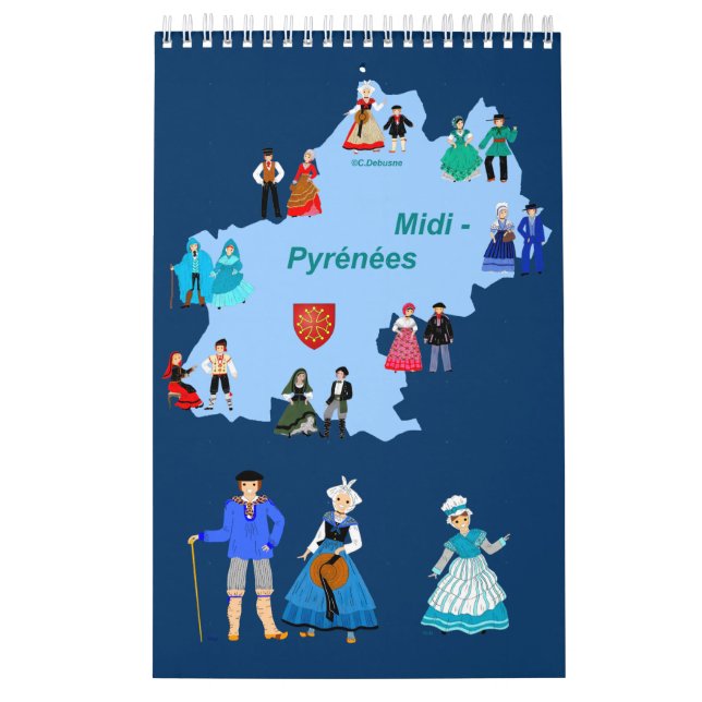Folklore of Midi- Pyrenees, France Calendar (Cover)