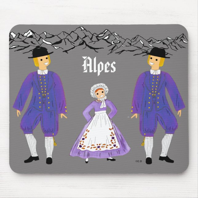Folklore of the Alps, France Mouse Mat (Front)