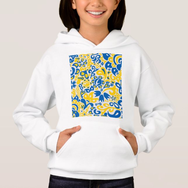 Folklore pattern with Ukrainian flag colors  (Front)