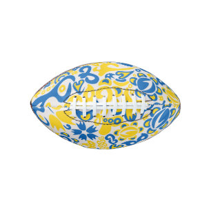 Folklore pattern with Ukrainian flag colors Tote American Football
