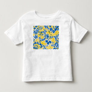Folklore pattern with Ukrainian flag colours  Toddler T-Shirt