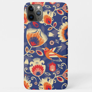 💛🧡💙Folklore pattern with yellow flowers 002 iPhone 11 Pro Max Case