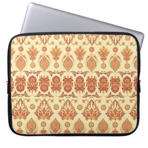 Folkloric Batik Floral Ethnic Pattern Laptop Sleeve