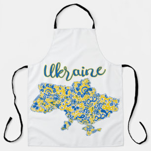 Folkloric pattern and Ukraine typography   Apron