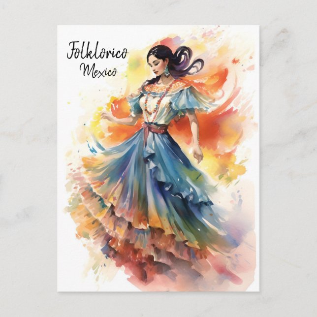 Folklorico Dance Mexico Postcard - World of Dance  (Front)
