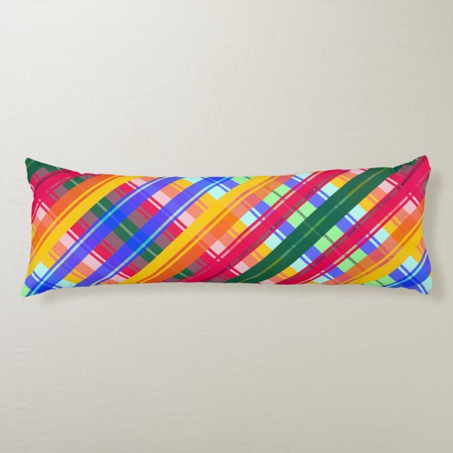 Folkloristic patterns abstraction body cushion (Front)