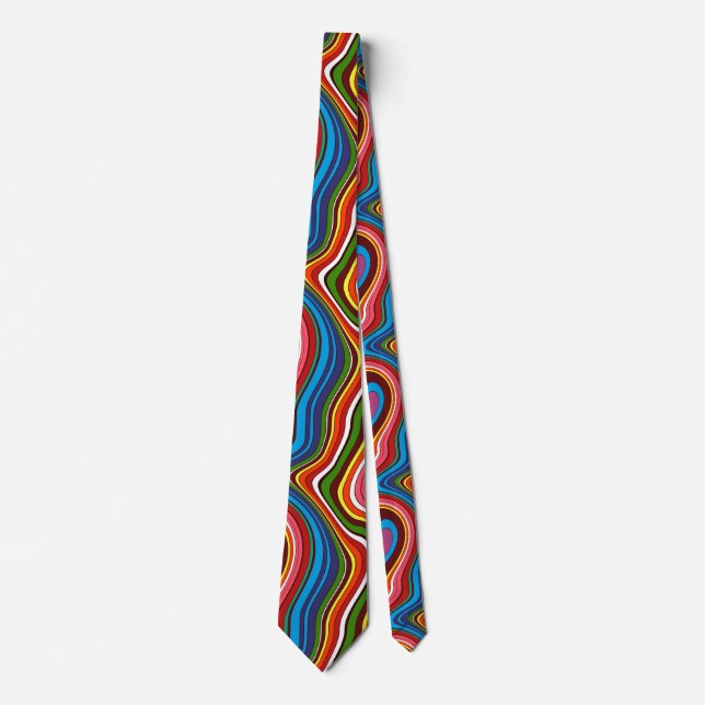Folkloristic patterns abstraction tie (Front)