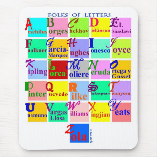 Folks of Letters Mouse Mat