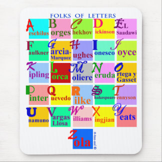 Folks of Letters Mouse Mat